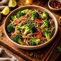 Spicy Broccoli and Soba Noodle Stir Fry