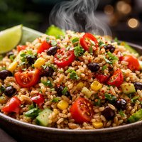 Spicy Brown Rice Salad