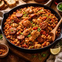 Spicy Cajun Chicken and Sausage Jambalaya
