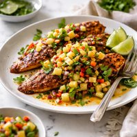 Spicy Catfish with Pineapple Salsa