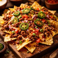 Spicy Cheeseburger Nachos