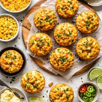 Spicy Cheesy Corn Muffins