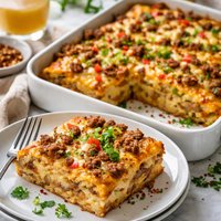 Spicy Cheesy Sausage Breakfast Casserole