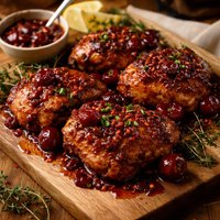 Spicy Cherry Glazed Chicken