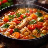 Spicy Chicken and Vegetable Soup Chorba Slow Cooker