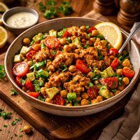 Spicy Chicken Chickpea Salad