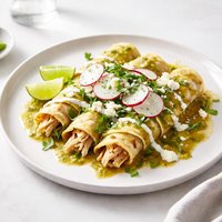 Spicy Chicken Enchiladas Verde