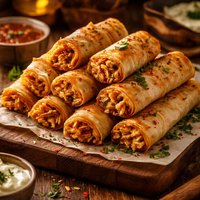 Spicy Chicken Phyllo Rolls
