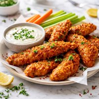 Spicy Chicken Tenders with Blue Cheese Dipping Sauce