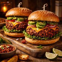 Spicy Chilli Bean Burgers