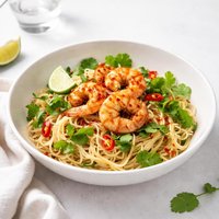 Spicy Cilantro and Shrimp Noodle Bowl