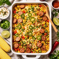 Spicy Corn Dog Casserole