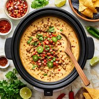 Spicy Crock Pot Queso Cheese Dip