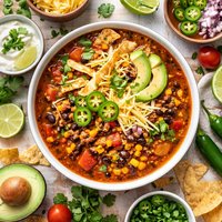 Spicy Crock Pot Taco Soup