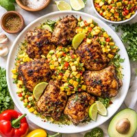 Spicy Cuban Mojo Chicken with Mango Avocado Salsa