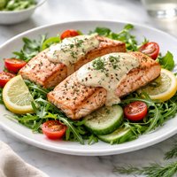Spicy Dill Mayo Salmon South Beach Diet Friendly