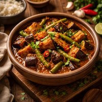 Spicy Eggplant and Green Bean Curry