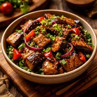 Spicy Eggplant Aubergine Salad