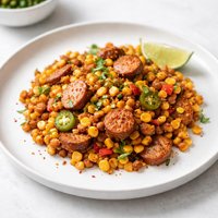 Spicy Fried Corn and Sausage Casserole