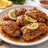 Spicy Garlic Chicken with Lemon Glaze