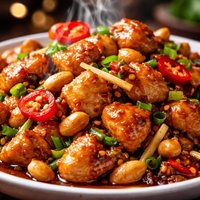 Spicy Ginger Chicken with Peanuts