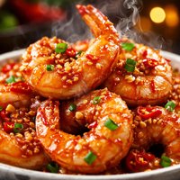 Spicy Glazed Prawns
