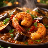 Spicy Goan Shrimp Curry with Eggplant