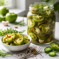 Spicy Green Tomato Pickles