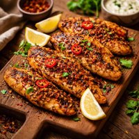 Spicy Grilled Fish Fillets