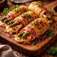 Spicy Ham Asparagus Cheese Potato Roll Ups Gluten Free