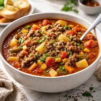 Spicy Hamburger Vegetable Soup