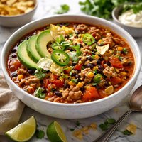Spicy Hearty Mexican Ground Turkey Soup