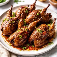 Spicy Honey and Garlic Quail