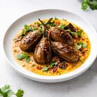 Spicy Indian Brinjal Yogurt Curry