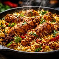 Spicy Indian Style Skillet Chicken Biriyani