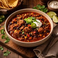Spicy Lamb and Black Bean Chili