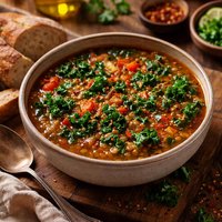 Spicy Lentil and Kale Soup