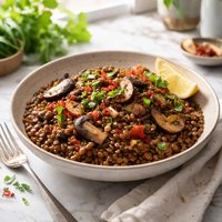 Spicy Lentils with Mushrooms