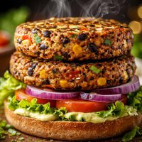 Spicy Low Fat Veggie Burgers Vegan Gluten Free Soy Free