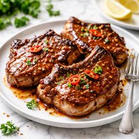 Spicy Maple Sauced Pork Chops