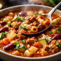 Spicy Minestrone with Sausage