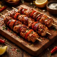 Spicy Mini Pork Kabobs