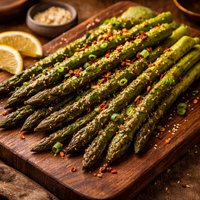 Spicy Miso Marinated Green Asparagus