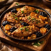 Spicy Moroccan Chicken with Apricots and Prunes Low Fat