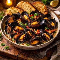 Spicy Mussels in White Wine Sauce