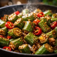 Spicy Okra Stir-Fry