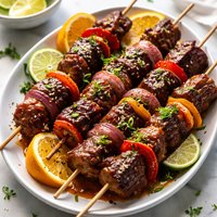 Spicy Orange Beef Kabobs