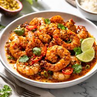 Spicy Passion Fruit Glazed Shrimp