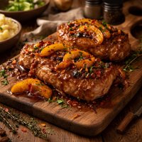 Spicy Peach Pork Chops