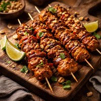 Spicy Peanut Chicken Kabobs